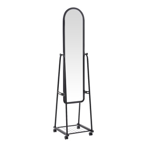 Oglinda cu rafturi Lomna Negru 38.5x37.5x160 cm