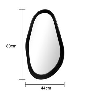 Oglinda ovala, Baloa, Negru, 44x4x80 cm - Img 4