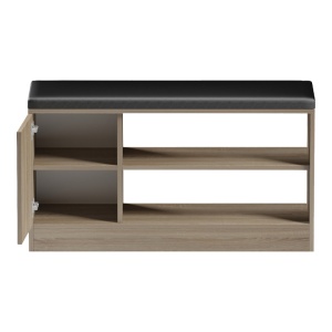 Pantofar bancheta cu depozitare Deboule Bej 90x30x46 cm - Img 2