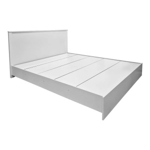 Pat cu saltea, Athos-Resty, Alb, 206.5x170x96 cm - Img 2