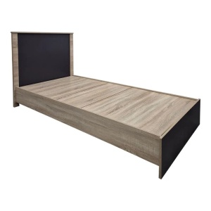 Pat cu saltea cu 2 fete, Athos Perfecto, Stejar, 90x190 cm - Img 2
