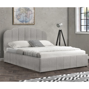 Pat dublu cu spatiu de depozitare 160x200 cm Tatiana 19494 Gri deschis