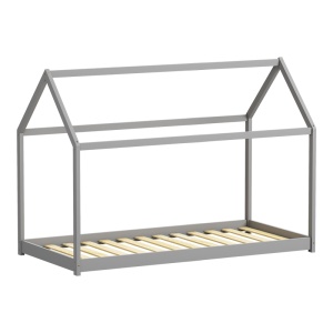 Pat pentru copii Nino Montessori, Pako World, Gri, 90x190 cm - Img 3