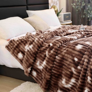 Patura Cocolino Groasa Stripe V3 Brown Stain 200x230 cm - Img 4