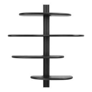 Raft de perete Aliano, Negru, 17.5x80x88 cm - Img 5