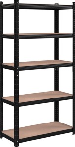 Raft Songmics, 5 rafturi, 180 x 90 x 40 cm, Negru, GLR040B01 - Img 1