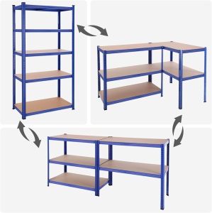 Raft Songmics, 5 rafturi, 50 x 100 x 200 cm, Blue, GLR050E01 - Img 8