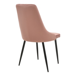 Scaun Azori catifea mar rotten picior metalic negru 49x55x85 cm - Img 2