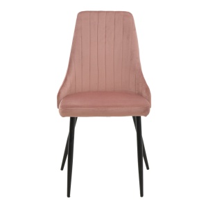 Scaun Azori catifea mar rotten picior metalic negru 49x55x85 cm - Img 4