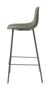 Scaun bar WHITBY, Verde masliniu, 45x93x47 cm - Img 3