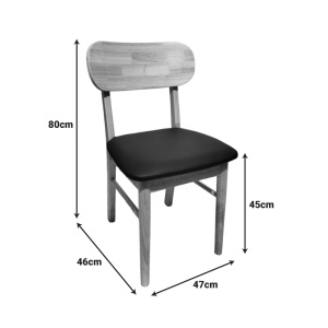 Scaun Bedona Natural 47x46x80 cm - Img 2