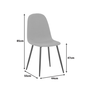 Scaun Bella, Bej, 44x55x85 cm - Img 5