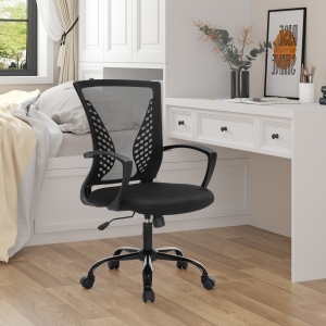 Scaun birou, Kime, Negru, 58x60.5x104 cm - Img 3