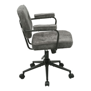 Scaun birou, Leberta, Antracit, 64x63.5x86 cm - Img 4
