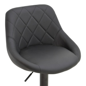 Scaun de bar ajustabil Boronez Negru 47x49x112 cm - Img 7