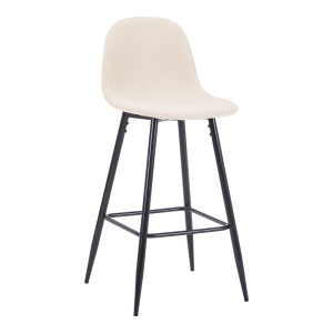 Scaun de bar Bella, Ecru, 41.5x49x108 cm