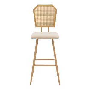 Scaun de bar Camilla I Bej 47.5x58x117 cm - Img 4