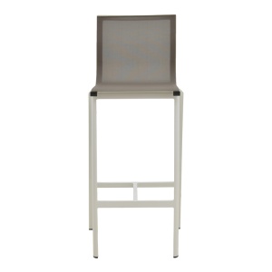 Scaun de bar de gradina, Melina, Gri, 45x49x115 cm - Img 5