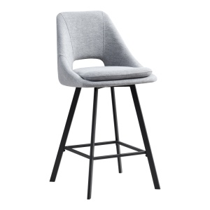 Scaun de bar Initiate, Gri, 48x56x98 cm