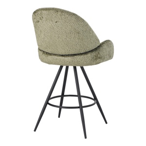 Scaun de bar Morea, Pako World, Verde, 55x66x107 cm - Img 2