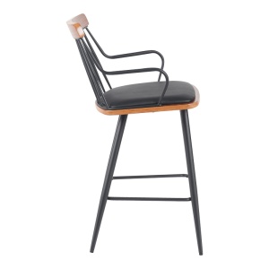 Scaun de bar Posse Negru 48x54x92.5 cm - Img 3