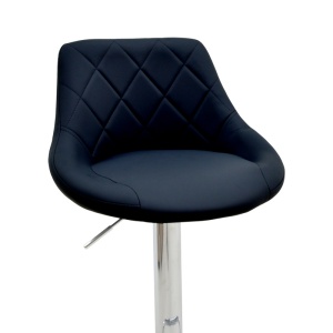 Scaun de bar reglabil pe inaltime Boronez Negru 47x49x112 cm - Img 7