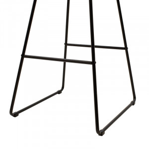 Scaun de bar Seth sarma metalica neagra cu perna pvc neagra - Img 6