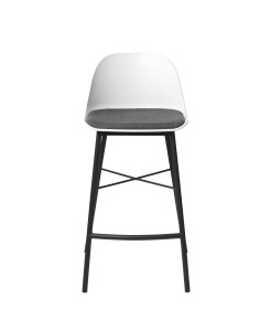 Scaun de bar WHISTLER, Alb, 53x93x48 cm - Img 2