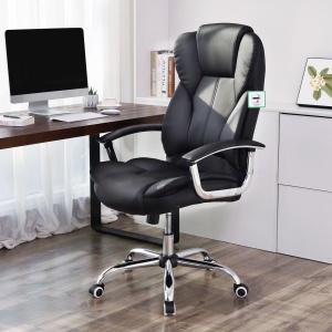 Scaun de birou Songmics Negru 69.5x60x128.5 cm - Img 3