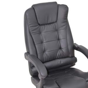 Scaun de birou Toronsi negru piele ecologica PU 60x68x128 cm - Img 6