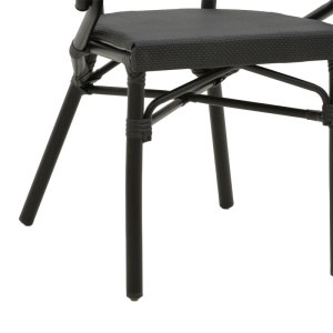 Scaun de grădină Isaia Negru 57x57x83 cm - Img 7