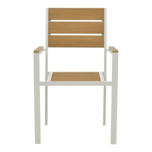 Scaun de gradina Stivuibil, Breze, Alb, 60x57.5x88 cm - Img 5