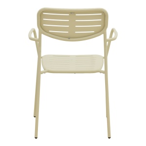 Scaun de gradina Stivuibil, Deraby, Crem, 45.5x56x83 cm - Img 6