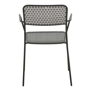 Scaun de gradina Stivuibil, Federal, Negru, 58x57x81.5 cm - Img 6