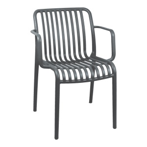 Scaun de gradina, Zoi, Antracit, 57.5x54x79 cm - Img 2