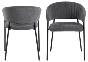 Scaun dining Ann, Gri, 77.5x54.5x54 cm - Img 5