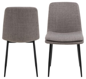 Scaun dining Becca, Gri, 85.5x46x55 cm - Img 4