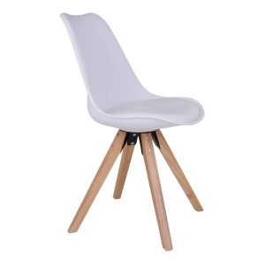 Scaun dining Bergen, Alb, 55x48x86 cm - Img 4