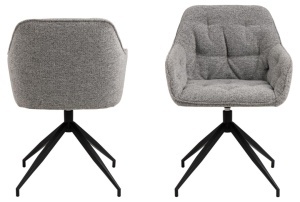 Scaun dining Brooke, Gri, 82x57x54.5 cm - Img 4