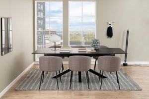 Scaun dining Eleanor V2, Gri, 79x55.5x55 cm