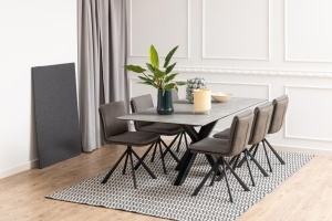 Scaun dining Flynn V1, Gri, 85x47x59 cm - Img 2