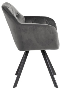 Scaun dining Lola, Gri, 81.5x57.5x61.5 cm - Img 4