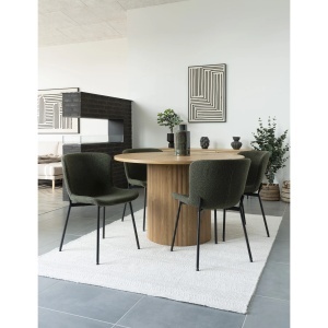 Scaun dining Maceda, Verde inchis, 59x48x83 cm - Img 3