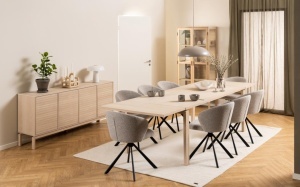 Scaun dining Pippa, Bej, 80x46x58 cm - Img 3