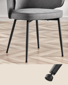 Scaun dinings, Vasagle, Gri inchis, 64x59x83.5 cm - Img 3