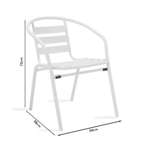 Scaun exterior Tade din metal de culoare gri inchis - Img 7