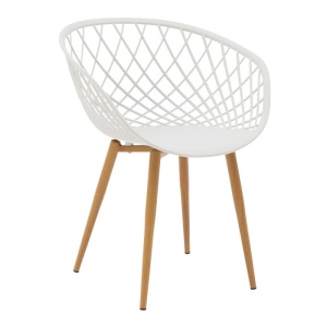 Scaun Ezra Pako Alb 62.5x56x82 cm