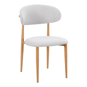 Scaun Folegio, Gri/Natural, 46x55x80 cm