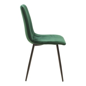Scaun Noor, Pako World, Catifea, Verde-Negru, 44x53x86 cm - Img 3