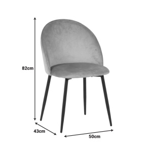 Scaun Perch Gri 50x43x82 cm - Img 7